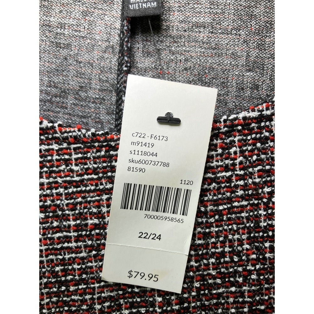 Lane Bryant 22/24W NWT Tweed Knit Stretch Shift Dress - Picture 4 of 7